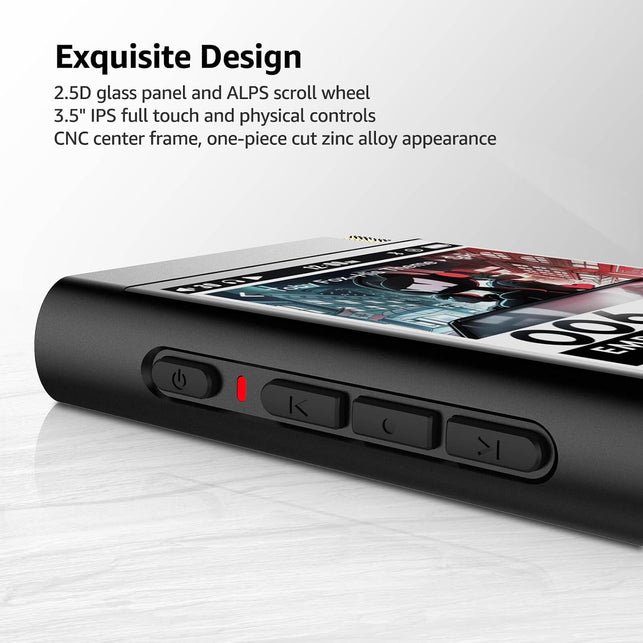 Surfans Hifi Bluetooth MP3 Player: F28 High Res Lossless Portable Music Player - 3.5 Inch Digital Audio Player 32GB Support up to 512GB