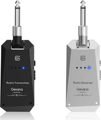 Getaria Wireless Guitar Transmitter Receiver Set 5.8GH Guitar System 4 Channels for Electric Bass Cordless Amplifier Guitar Cable Jack