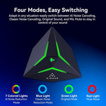 AIRHUG USB Computer Microphone, Gaming Microphone for Windows, Mac, PS4/5, Noise Reduction, Mute Button & RGB Indicator, Plug & Play Condenser Microphone for Video Conference, Streaming, Online Class