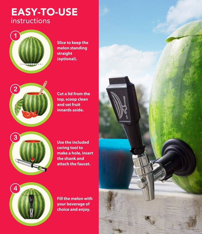 Final Touch Watermelon Keg Tapping Kit with Coring Tool