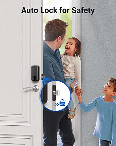 Fingerprint Door Lock, Veise Keyless Entry Door Lock, Electronic Keypad Deadbolt with Keys, Biometric Smart Locks for Front Door, Auto Lock, Anti-Peeking Password, Easy Installation, Oil Rubbed Bronze