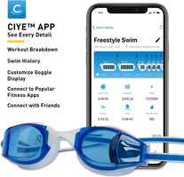 FINIS Smart Goggle, Swimming Fitness Tracker, In-Goggle Display Shows Real-Time Swim Data, Review Your Workout Metrics in App