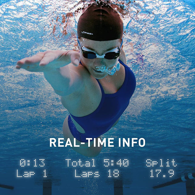 FINIS Smart Goggle, Swimming Fitness Tracker, In-Goggle Display Shows Real-Time Swim Data, Review Your Workout Metrics in App