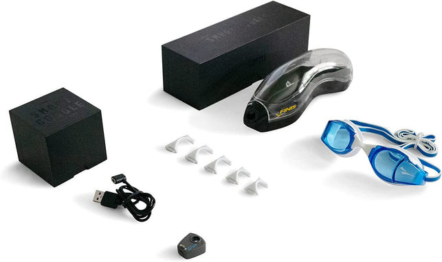 FINIS Smart Goggle, Swimming Fitness Tracker, In-Goggle Display Shows Real-Time Swim Data, Review Your Workout Metrics in App