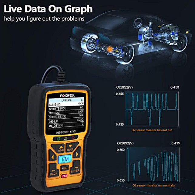 FOXWELL NT301 Obd2 Scanner Professional Enhanced OBDII Diagnostic Code Reader