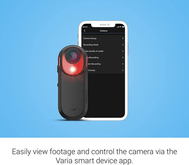 Garmin Varia™ RCT715, Bicycle Radar with Camera and Tail Light, Continuous Recording, Vehicle Detection