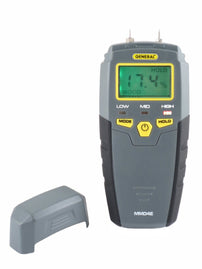 General Tools MMD4E Digital Moisture Meter, Water Leak Detector, Moisture Tester, Pin Type, Backlit LCD Display With Audible and Visual High-Medium-Lo