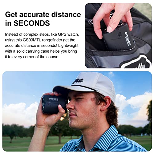 Gogogo Sport Vpro Laser Golf/Hunting Rangefinder, 6X Magnification Clear View 650/900 Yards Laser Range Finder, Slope Switch & Magnet Inside