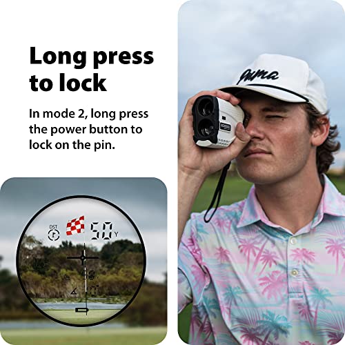 Gogogo Sport Vpro Laser Rangefinder for Golf & Hunting Range Finder Distance Measuring with High-Precision Flag Pole Locking Vibration Function Slope Mode Continuous Scan (GS24 MTL)