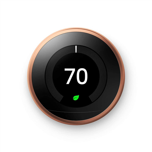 Google Nest Learning Thermostat - Programmable Smart Thermostat for Home - 3Rd Generation Nest Thermostat - Works with Alexa - Copper