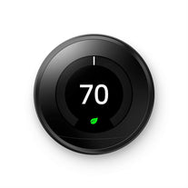 Google Nest (T3007ES) 3rd Gen Learning Thermostat Temperature Control BLACK Works with Alexa