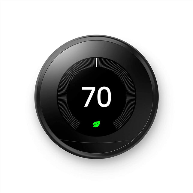 Google Nest (T3007ES) 3rd Gen Learning Thermostat Temperature Control BLACK Works with Alexa