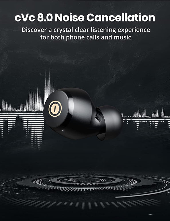 Gsoemon Bluetooth Earbuds, Wireless Earbuds with 4 Mics Lightweight TWS Earphones, IPX8 Waterproof Bluetooth 5.0 Wireless Headphones In-Ear Headphones Single/Twin Mode, 36 Hours Playtime, Black