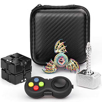 Handheld Fidget Gadget Toy Set Dragon Fidget Hand Spinners,Fidget Infinity Cube,Fidget Pad, Hammer Fidgit Spinners Fidget Chain Stress and Anxiety Rel