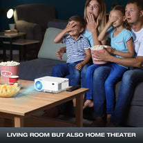 Hompow Mini Projector 5500L Movie Projector, Smartphone Portable Video Projector 1080P Supported and 176" Display, Compatible with TV Stick/HDMI/VGA/U