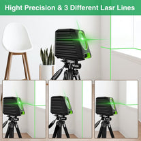 Huepar Self-leveling Laser Level - Box-1G 150ft/45m Outdoor Green Cross Line Laser Level with Vertical Beam Spread Covers of 150°, Selectable Laser Li