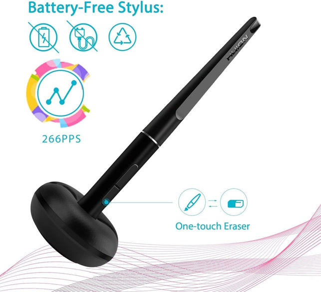 HUION Inspiroy Q11K V2 Wireless Graphic Drawing Tablets Tilt Function Battery Free Stylus 8192 Pen Pressure，11 * 6.87Inch Pen Tablet for Mac/Pc/Windows