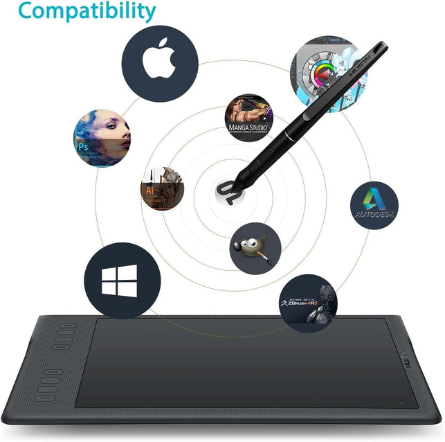 HUION Inspiroy Q11K V2 Wireless Graphic Drawing Tablets Tilt Function Battery Free Stylus 8192 Pen Pressure，11 * 6.87Inch Pen Tablet for Mac/Pc/Windows