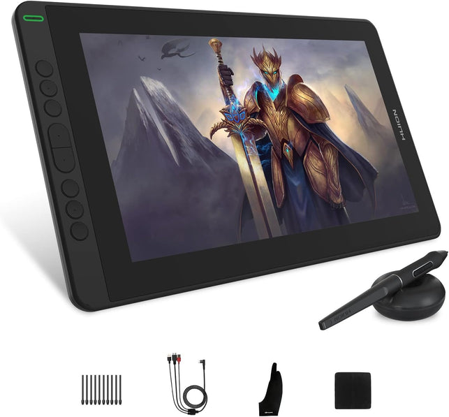 HUION KAMVAS 13 Drawing Tablet with Screen, 13.3" Full-Laminated Graphics Tablet with Battery-Free Stylus Tilt Support for Digital Art, Paint & Design, Work with Mac, PC & Mobile, Black