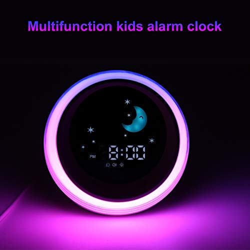 I-Code Time to Wake Alarm Clock for Kids, Children's Sleep Trainer, Kids Wake Up Light, Sleep Sound Machine