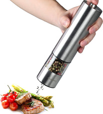 iBunnyShop Electric Salt and Pepper Grinder (Single Mill), Automatic Battery Operated Shaker with Light (Single Mill)
