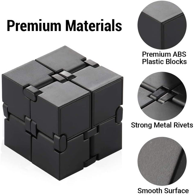 Infinity Cube Fidget Toy, Luxury EDC Fidgeting Game for Kids and Adults, Cool Mini Gadget Spinner Best for Stress and Anxiety Relief and Kill Time, Un