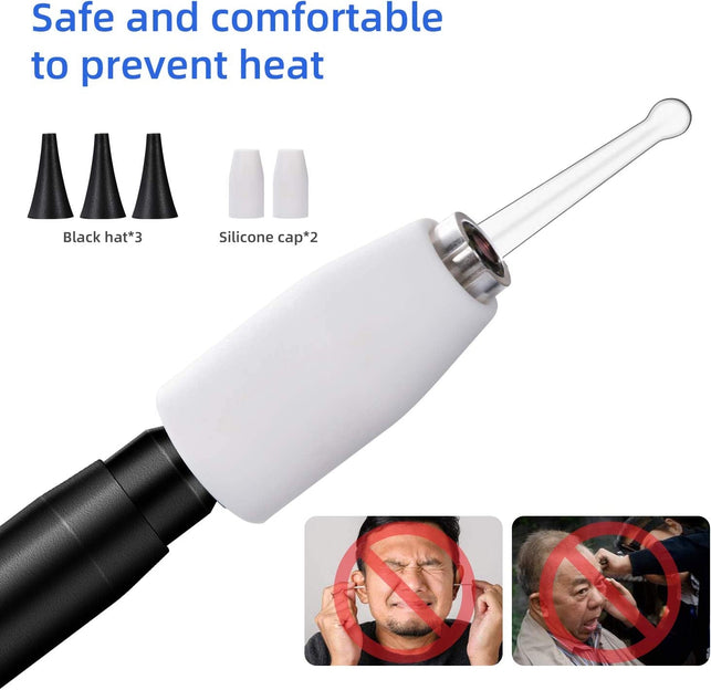 Jiusion 3.9Mm Ultra-Thin Portable USB Digital Otoscope Camera with Carrying Case, HD 720P 6 LED Visual Ear Scope with 3 Hats 2 Silicone Caps 8 Earwax Spoons for Android Windows Mac NOT for Iphone Ipad