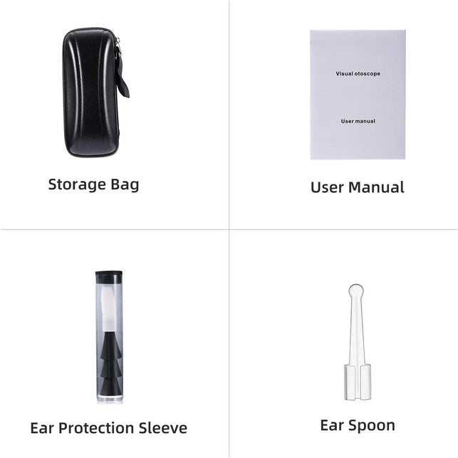 Jiusion 3.9Mm Ultra-Thin Portable USB Digital Otoscope Camera with Carrying Case, HD 720P 6 LED Visual Ear Scope with 3 Hats 2 Silicone Caps 8 Earwax Spoons for Android Windows Mac NOT for Iphone Ipad