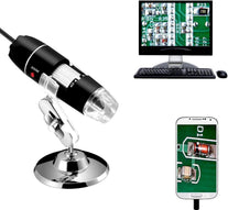 Jiusion 40 to 1000X Magnification Endoscope, 8 LED USB 2.0 Digital Microscope, Mini Camera with OTG Adapter and Metal Stand, Compatible with Mac Windows 7 8 10 11 Android Linux