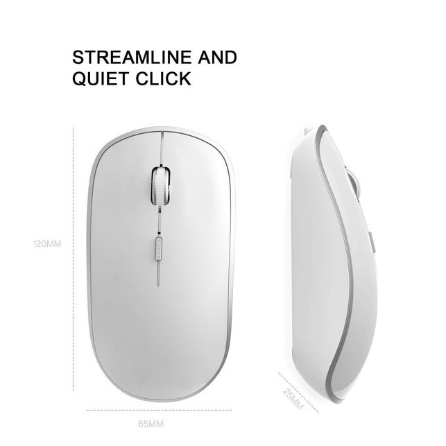 JOYACCESS Wireless Keyboard and Mouse Combo 2.4G Slim Wireless Keyboard Mouse-Portable, Full Size, Ergonomic, 2400 DPI,Extreme Power Saving,Sleek Desi