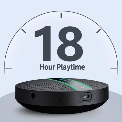 Kaysuda Bluetooth Conference Speakerphone Wireless Microphone and Speaker for Mobile Phone and Computer, USB Office Speakerphone for Skype, Zoom