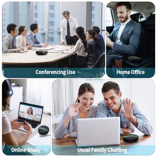 Kaysuda Bluetooth Conference Speakerphone Wireless Microphone and Speaker for Mobile Phone and Computer, USB Office Speakerphone for Skype, Zoom