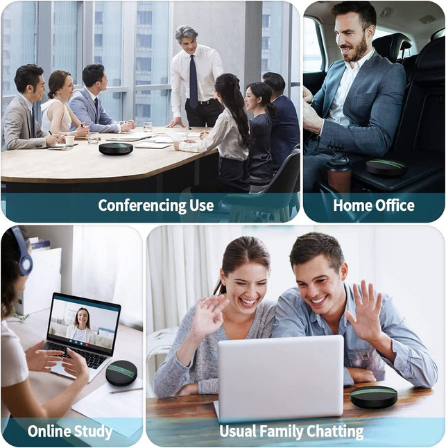 Kaysuda Bluetooth Conference Speakerphone Wireless Microphone and Speaker for Mobile Phone and Computer, USB Office Speakerphone for Skype, Zoom