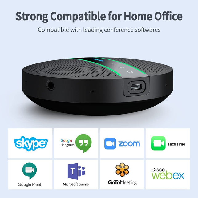 Kaysuda Bluetooth Conference Speakerphone Wireless Microphone and Speaker for Mobile Phone and Computer, USB Office Speakerphone for Skype, Zoom