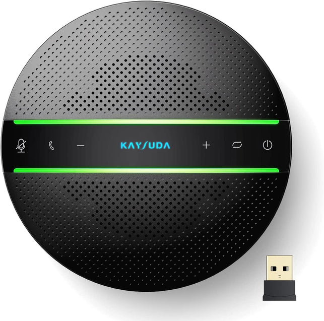 Kaysuda Bluetooth Conference Speakerphone Wireless Microphone and Speaker for Mobile Phone and Computer, USB Office Speakerphone for Skype, Zoom