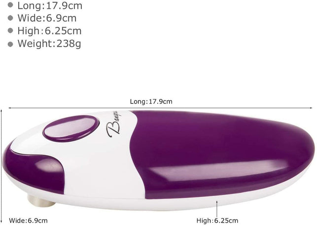 Kitchen Automatic Safety Cordless One Tin Touch Electric Can Opener&Bangrui Professional Electric Can Opener.One-Touch Switch .Smooth Can Edge.Being Friendly to Left-Hander and Arthritics!(Purple)