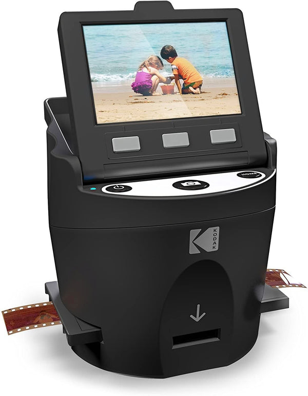 Kodak SCANZA Digital Film Scanner Converts 35mm, 126, 110, Super 8 and 8mm Film Negatives and Slides to JPEG Includes Large Tilt Up 3.5 LCD