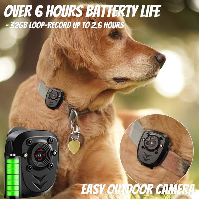 KSADBOSSBO Body Camera Built-In 32GB Memory Card 1080P Police Video Recorder Wearable Portable Security Cam Webcam with Night Vision Pocket Clip IR Dash Cam for Home/Outdoor/Law Enforcement/Cop Guard