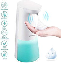 LAOPAO Soap Dispenser, Touchless Foaming Soap Dispenser Hand Free Countertop Soap Dispensers 240ml Automatic Soap Pump for Bathroom Kitchen