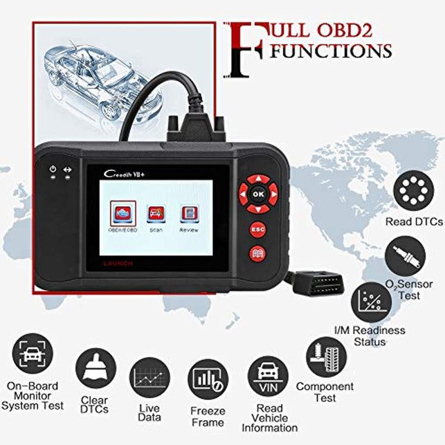 LAUNCH Creader VII+ OBD2 Scanner ABS SRS Transmission and Engine Code Reader Diagnostic Scan Tool