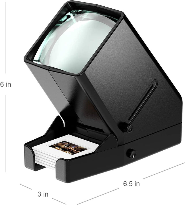 LED Lighted Illuminated Viewing for 35Mm Slide and Positive Film Negatives,3X Magnification,Usb Powered,Slide and Film Viewer,4Aa Batteries Included…