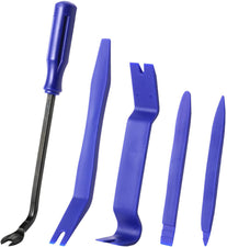 Livtee 5 Pcs Auto Trim Removal Tool Kit, No Scratch Plastic Pry Tool Kit - Interior Door Panel Clip Fastener Removal Set for Vehicle Dash Radio Audio Installer (Blue)