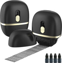 Lomil Identity Protection Roller Stamps 2 Pack - Confidential Roller Stamp with 4 Refills - Wide Identity Theft Protection Stamp for ID Blockout, Privacy & Security(Black)