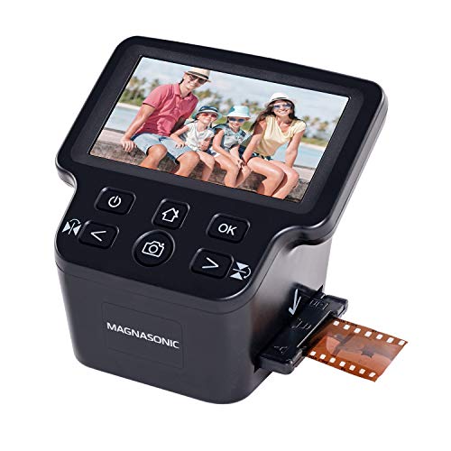 Magnasonic All-in-One 22MP Film Scanner with Large 5" Display & HDMI, Converts 35mm/126/110/Super 8 Film & 135/126/110 Slides Digital Photos (FS71)