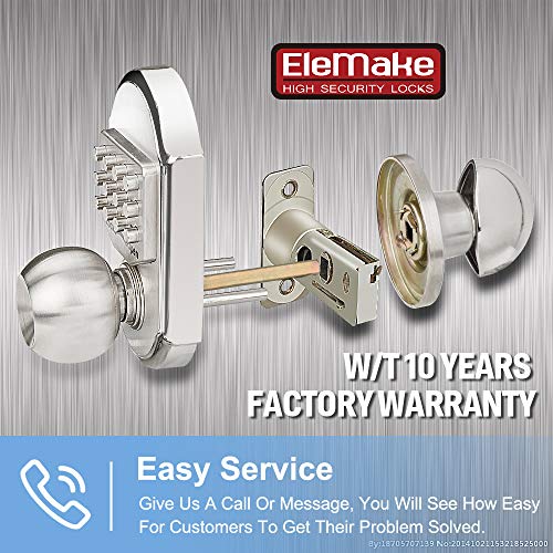 Megaflint Keyless Entry Door Lock Deadbolt Keypad Mechanical Stainless Steel (Pass Code or Key ) 100% Mechanical, No Electronic