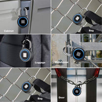 Meisort Fingerprint Padlock, Smart Thumbprint Bluetooth Lock Biometric Lock for Gym, Locker, Backpack, Luggage, Suitcase, Office, IP65 Water Resistanc