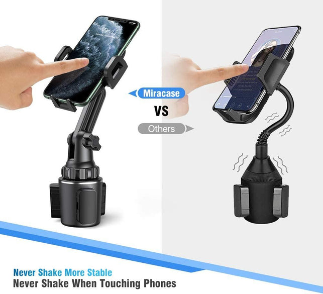 Miracase Cup Holder Phone Mount for Car, Universal Universal Long Neck Car Cup Phone Holder Cradle Car Mount for Iphone Samsung Google and Most Smartphones