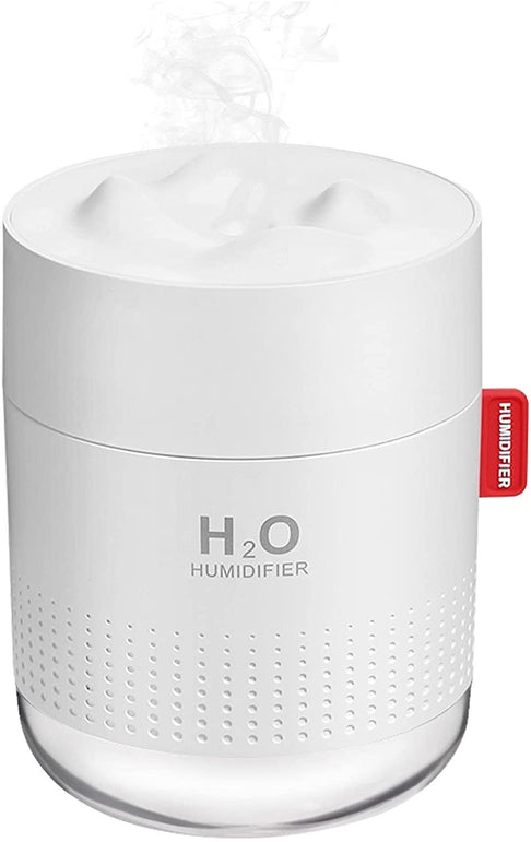 MOVTIP Portable Mini Humidifier, 500ml Small Cool Mist Humidifier, USB Personal Desktop Humidifier for Baby Bedroom Travel Office Home, Auto Shut-Off,