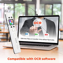 MUNBYN Portable Scanner, Photo Scanner for Documents Pictures Texts in 1050DPI, Flat Scanning, Included 16GB SD Card, Photo Scanner Uploads Images to