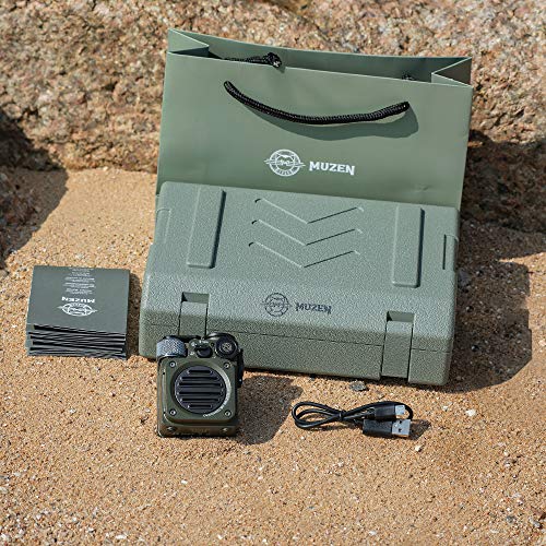 Muzen Wild Mini Rugged Outdoor Speaker, Bluetooth Portable Speaker with Louder Volume, Crystal Clear Sound, Wireless Waterproof Speakers for Travel, O